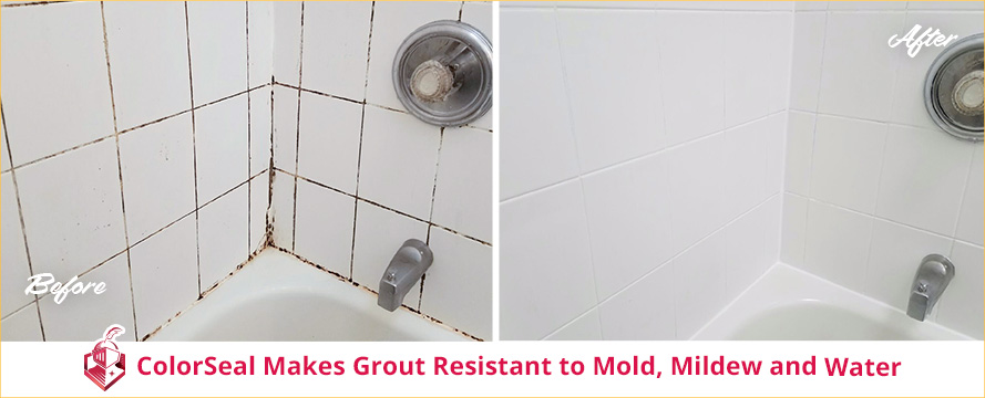 ColorSeal makes grout resistant to mold, mildew and water