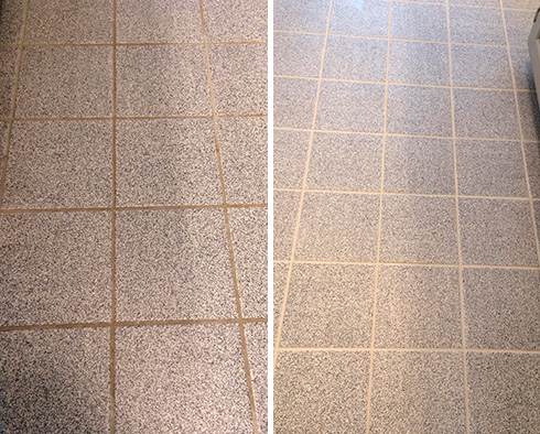 Floor Restored by Our Tile and Grout Cleaners in The Villages, FL