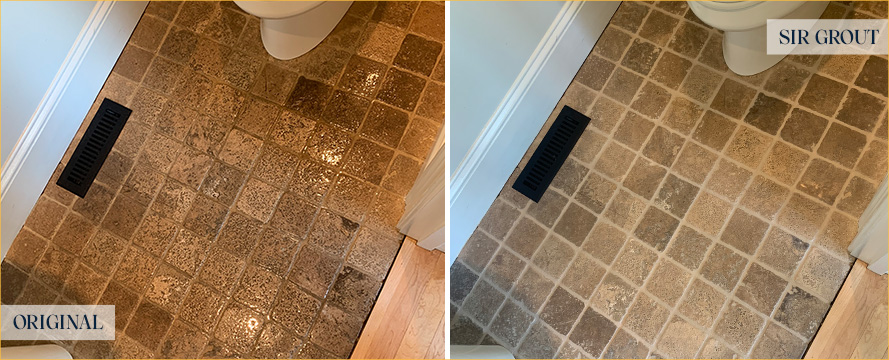 Bathroom Floor Restored by Our Expert Tile and Grout Cleaners in The Villages, FL