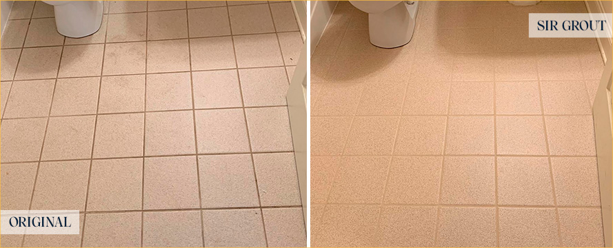 Floor Before and After a Flawless Grout Sealing in Leesburg, FL