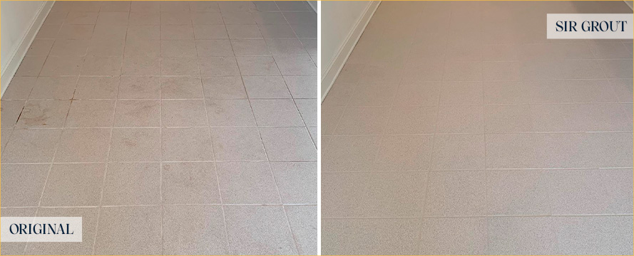 Floor Before and After an Excellent Grout Sealing in Leesburg, FL