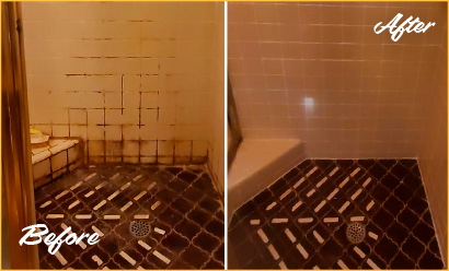 Shower Before and After a Superb Tile Cleaning in Longwood, FL