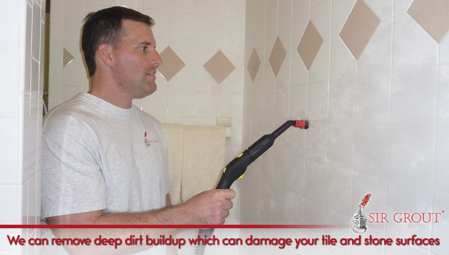 We can remove deep dirt buildup which can damage your tile and stone surfaces