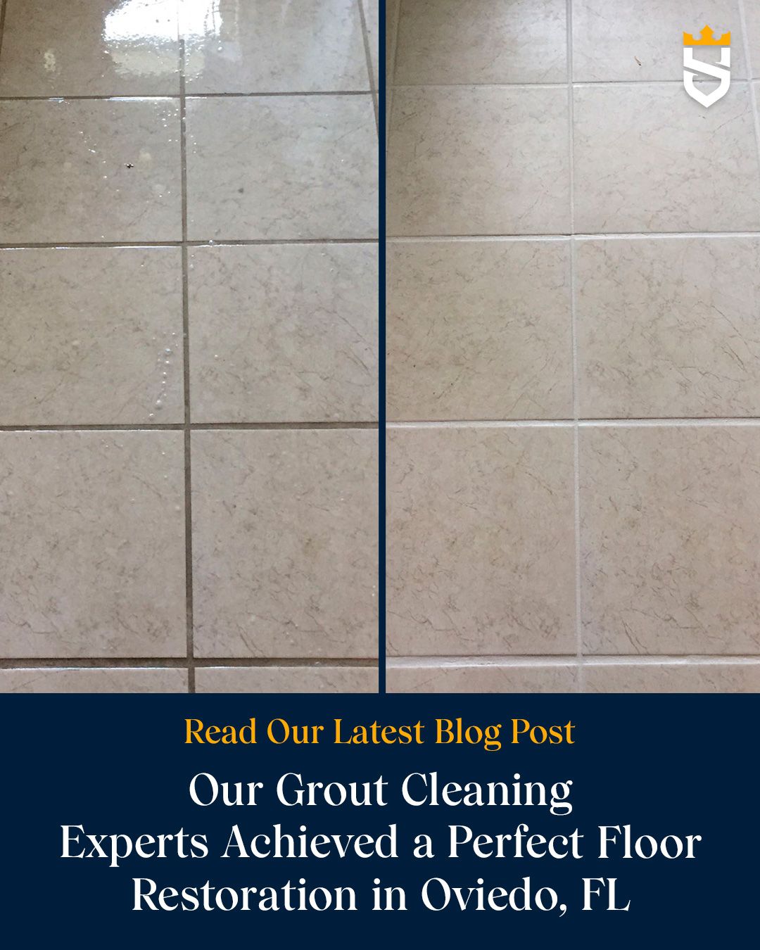 Our Grout Cleaning Experts Achieved a Perfect Floor Restoration in Oviedo, FL
