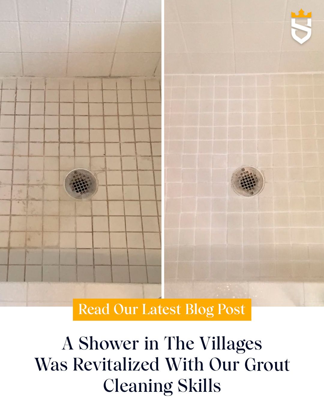 A Shower in The Villages Was Revitalized With Our Grout Cleaning Skills