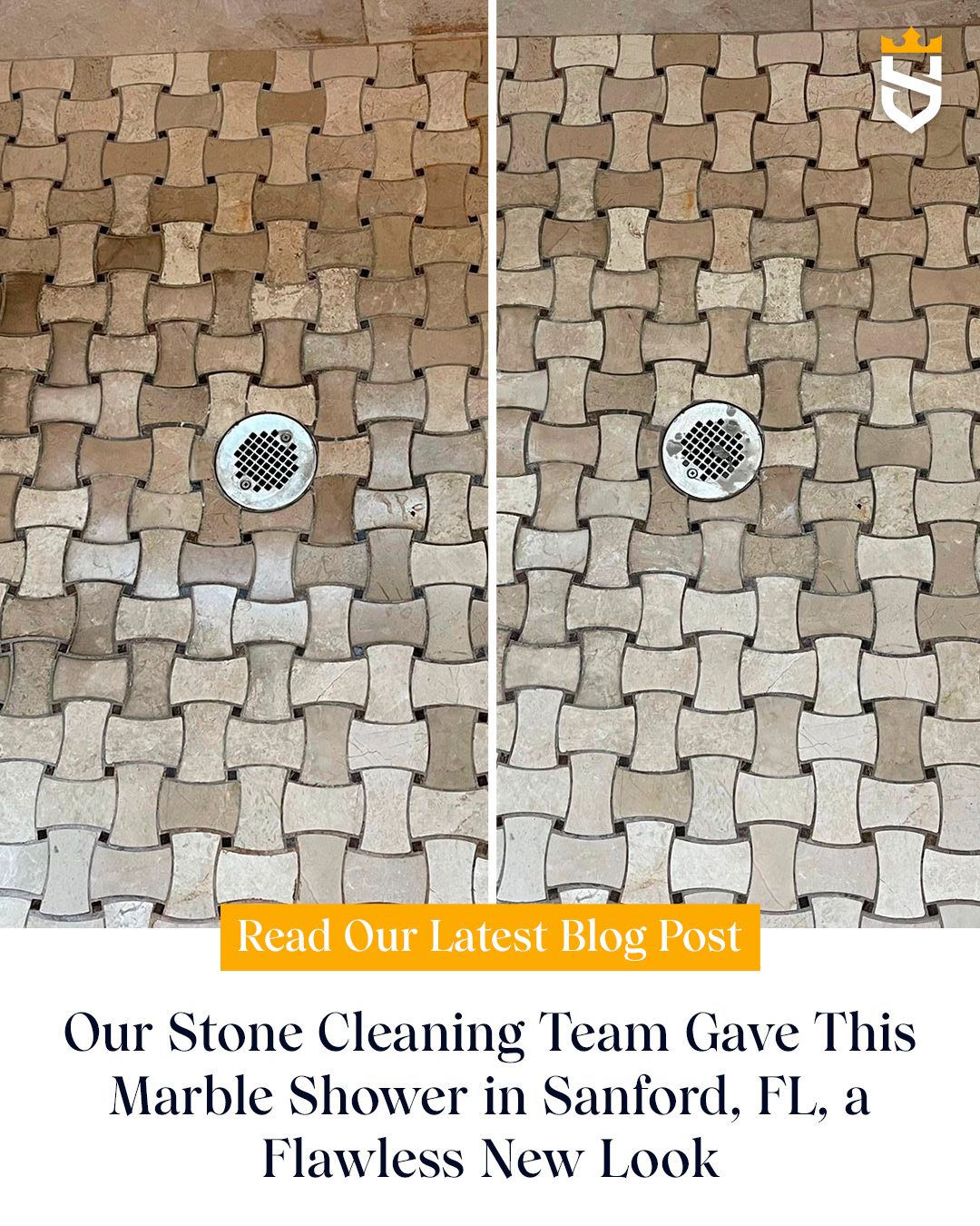 Our Stone Cleaning Team Gave This Marble Shower in Sanford, FL, a Flawless New Look