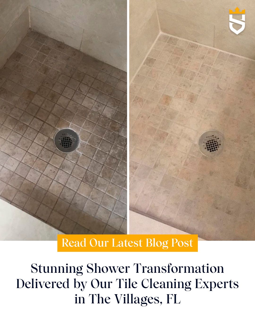 Stunning Shower Transformation Delivered by Our Tile Cleaning Experts in The Villages, FL