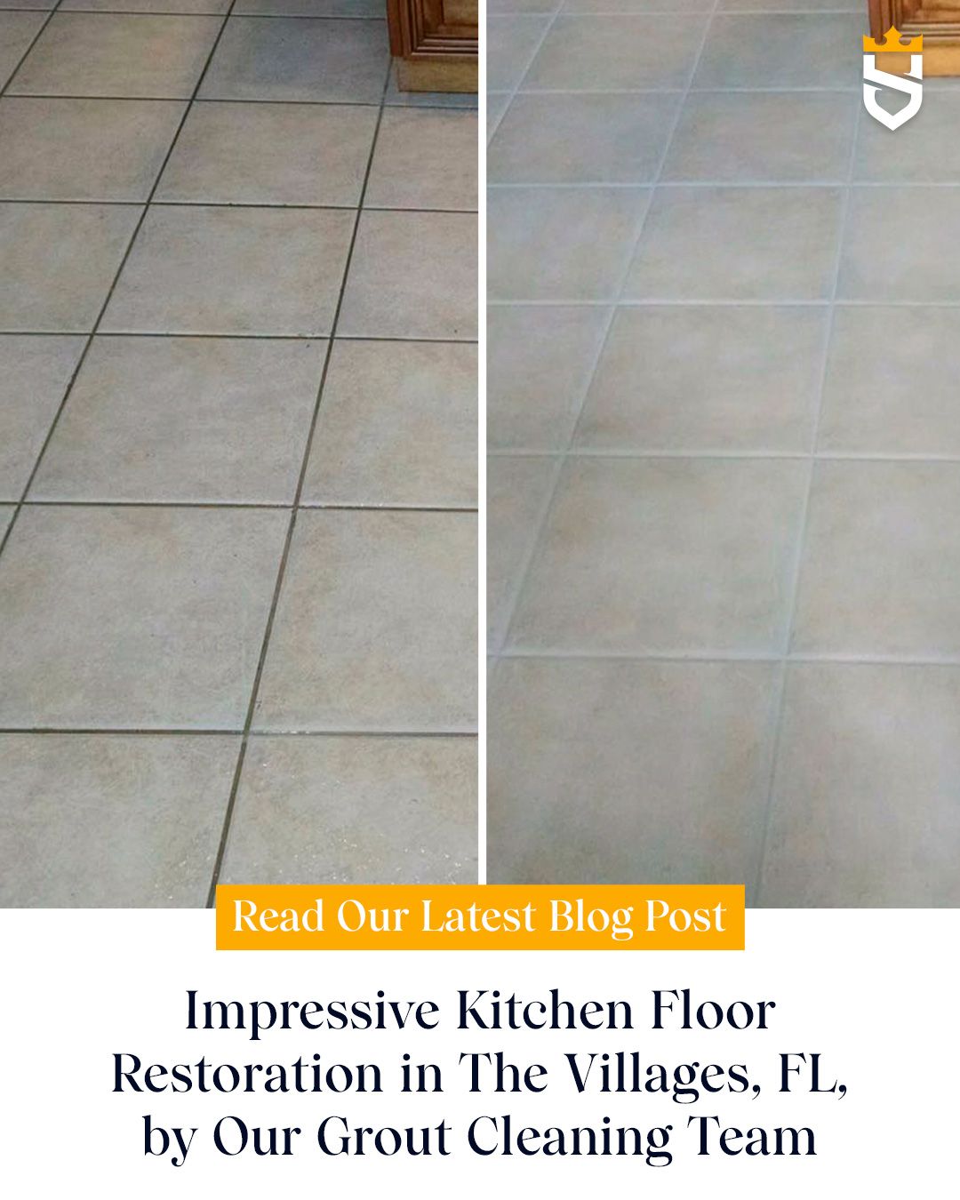 Impressive Kitchen Floor Restoration in The Villages, FL, by Our Grout Cleaning Service