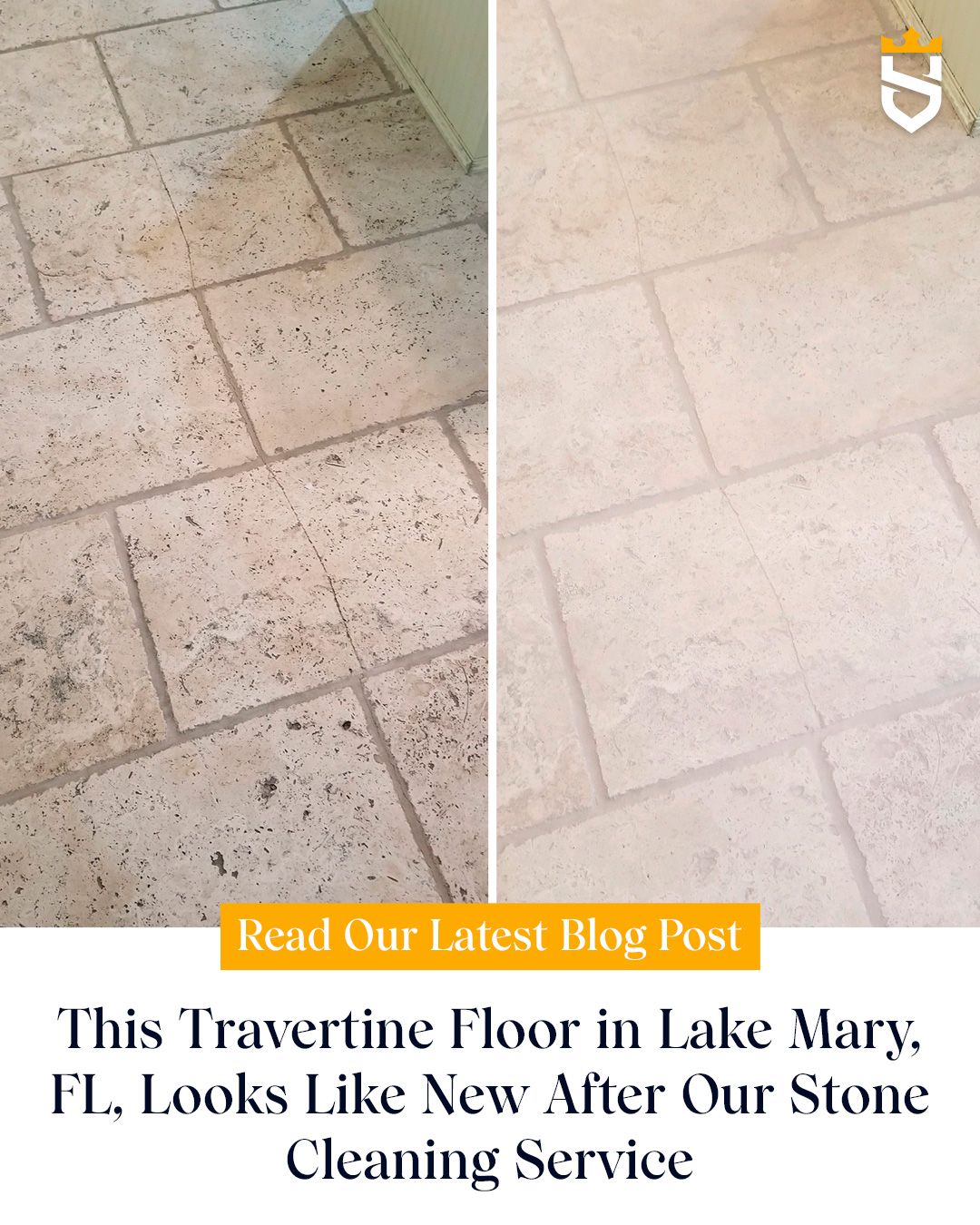 This Travertine Floor in Lake Mary, FL, Looks Like New After Our Stone Cleaning Service